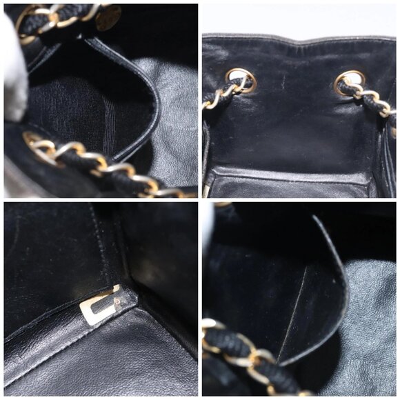 CHANEL Matelasse Chain Hand Bag Raffia Orange Gold CC Auth 130503 - Picture 14 of 15